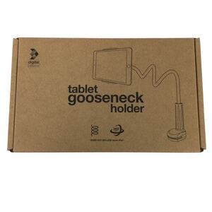 Digital Basics Tablet Gooseneck Holder White Fully Adjustable 360 Rotation